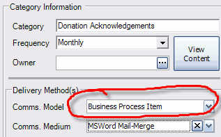 Creating Contribution Acknowledgement Category